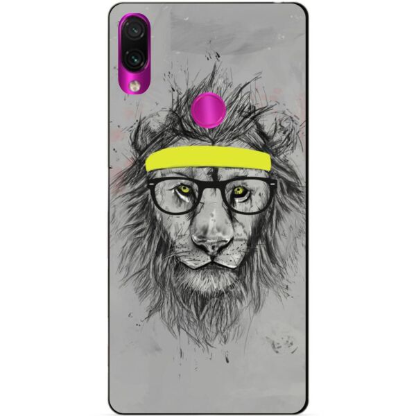 

Силиконовый чехол Candy для Xiaomi Redmi 7 Лев в очках