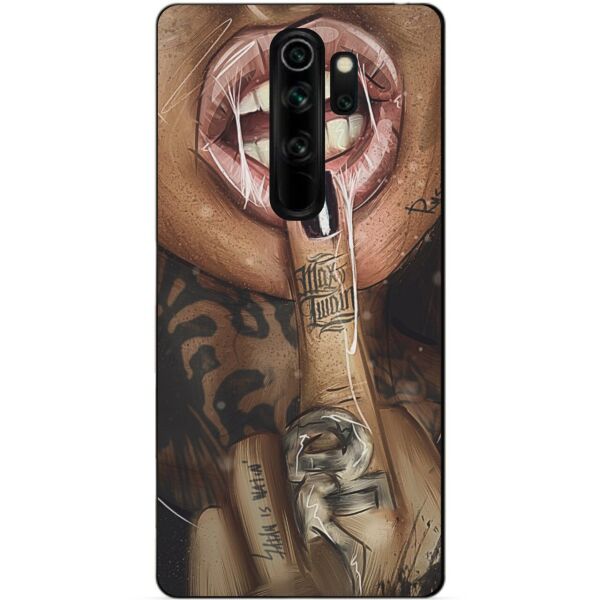 

Бампер силиконовый чехол Candy для Xiaomi Redmi Note 8 Pro с рисунком Палец