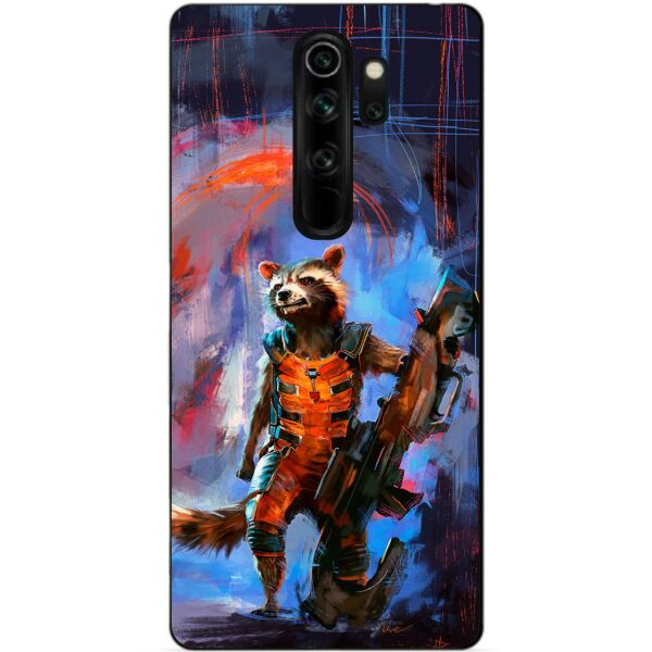

Бампер силиконовый чехол Candy для Xiaomi Redmi Note 8 Pro с рисунком Реактивный Енот