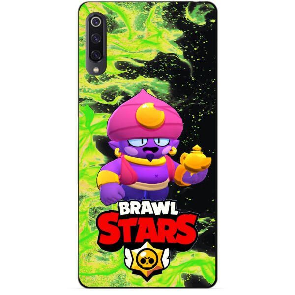 

Силиконовый бампер чехол Candy для Xiaomi Mi 9 с героем Бравл Старс Джин