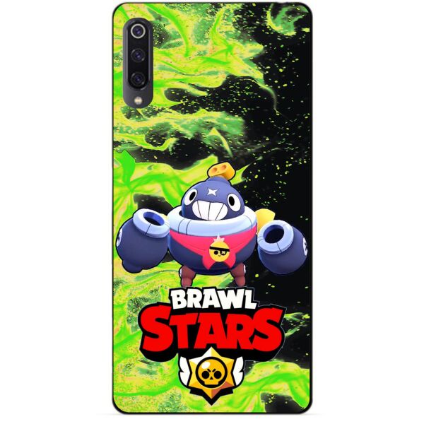 

Силиконовый бампер чехол Candy для Xiaomi Mi 9 с героем Бравл Старс Тик