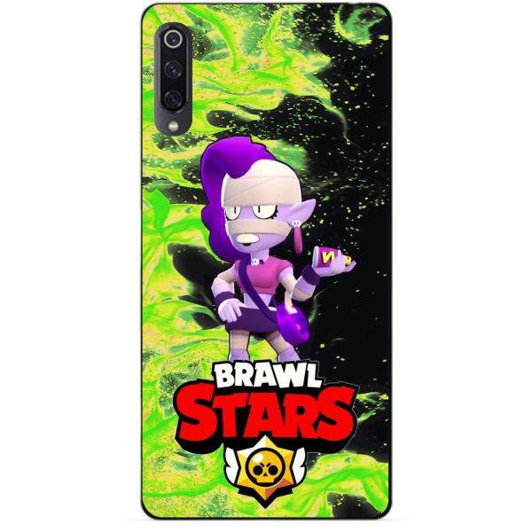 

Силиконовый бампер чехол Candy для Xiaomi Mi 9 с героем Бравл Старс Эмз