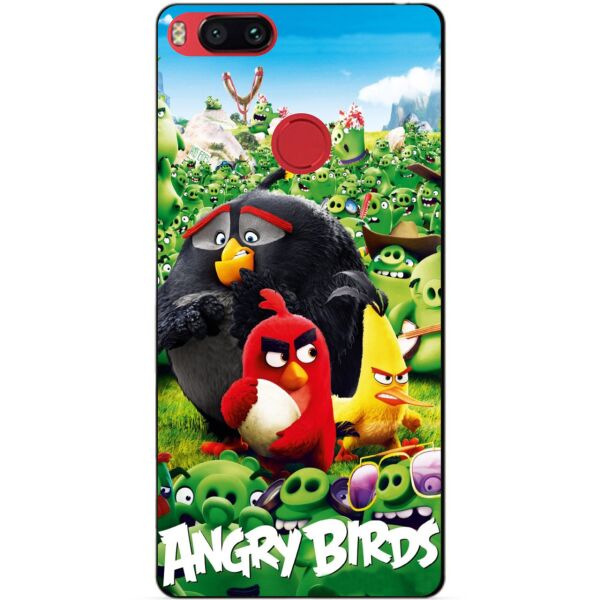 

Силиконовый бампер чехол Candy для Xiaomi Mi A1 с рисунком Angry Birds свиньи