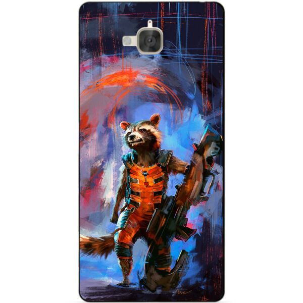 

Чехол силиконовый Candy для Huawei Y6 Pro с рисунком Реактивный Енот