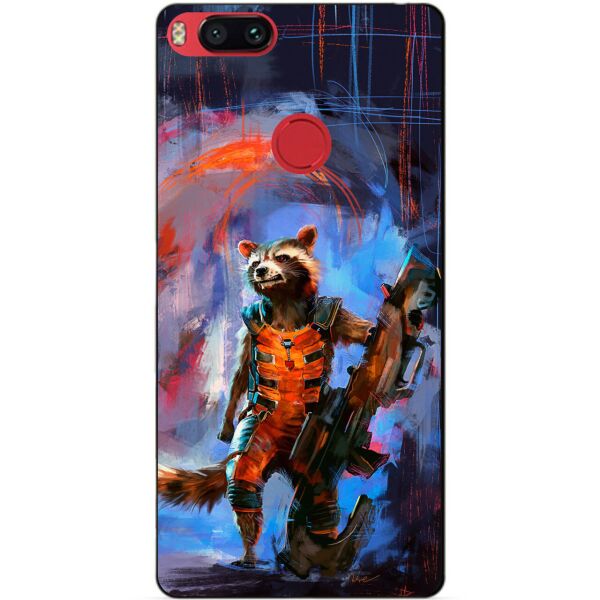 

Силиконовый бампер чехол Candy для Xiaomi Mi A1 с рисунком Реактивный енот