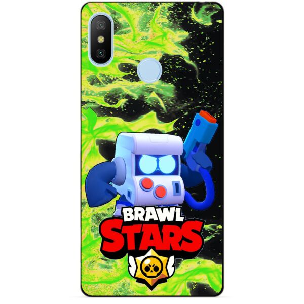 

Силиконовый бампер чехол Candy для Xiaomi Mi A2 Lite с Героем Brawl Stars 8-Бит