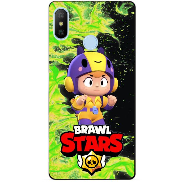 

Силиконовый бампер чехол Candy для Xiaomi Mi A2 Lite с Героем Brawl Stars Беа