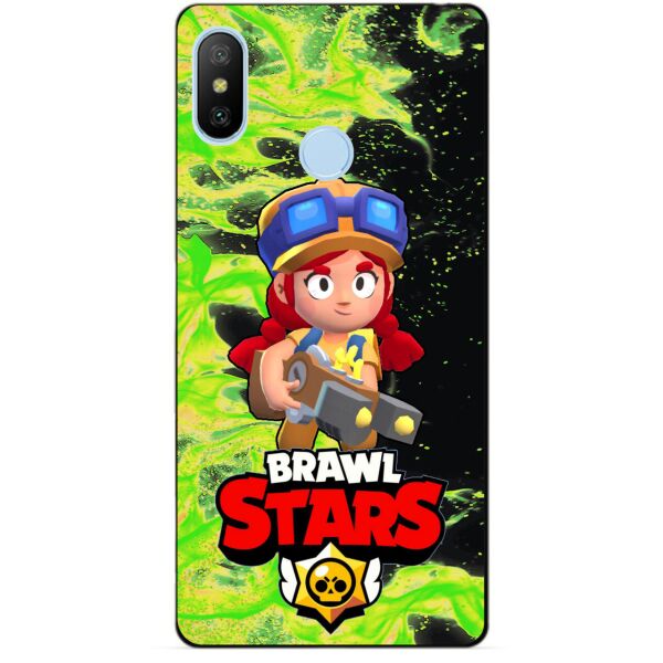 

Силиконовый бампер чехол Candy для Xiaomi Mi A2 Lite с Героем Brawl Stars Джесси