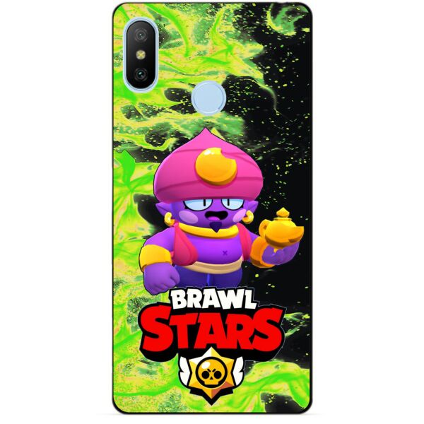 

Силиконовый бампер чехол Candy для Xiaomi Mi A2 Lite с Героем Brawl Stars Джин
