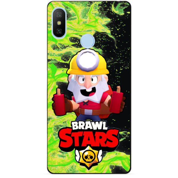 

Силиконовый бампер чехол Candy для Xiaomi Mi A2 Lite с Героем Brawl Stars Динамайк