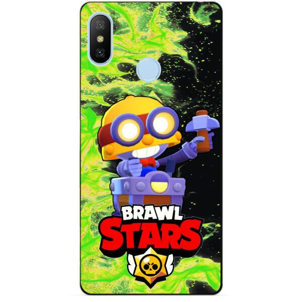 

Силиконовый бампер чехол Candy для Xiaomi Mi A2 Lite с Героем Brawl Stars Карл