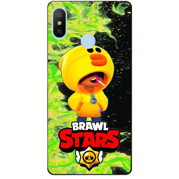 

Силиконовый бампер чехол Candy для Xiaomi Mi A2 Lite с Героем Brawl Stars Леон утка