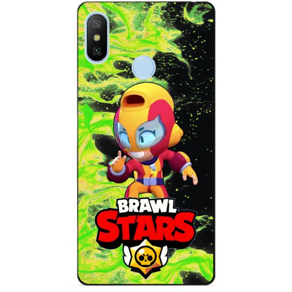 

Силиконовый бампер чехол Candy для Xiaomi Mi A2 Lite с Героем Brawl Stars Макс