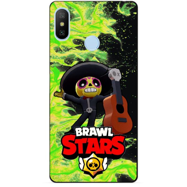 

Силиконовый бампер чехол Candy для Xiaomi Mi A2 Lite с Героем Brawl Stars Поко