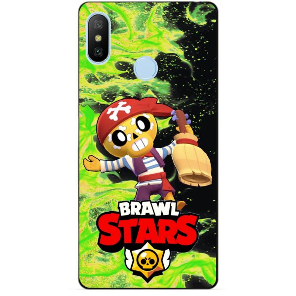 

Силиконовый бампер чехол Candy для Xiaomi Mi A2 Lite с Героем Brawl Stars Поко пират