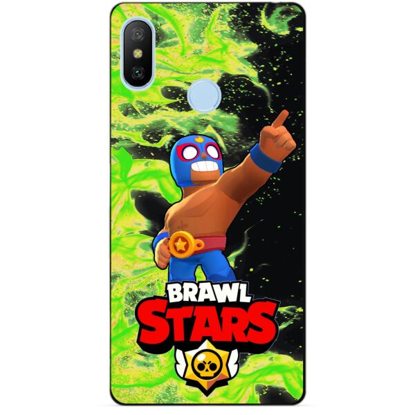 

Силиконовый бампер чехол Candy для Xiaomi Mi A2 Lite с Героем Brawl Stars Эль Примо