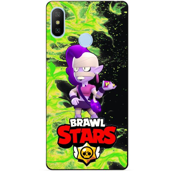 

Силиконовый бампер чехол Candy для Xiaomi Mi A2 Lite с Героем Brawl Stars Эмз
