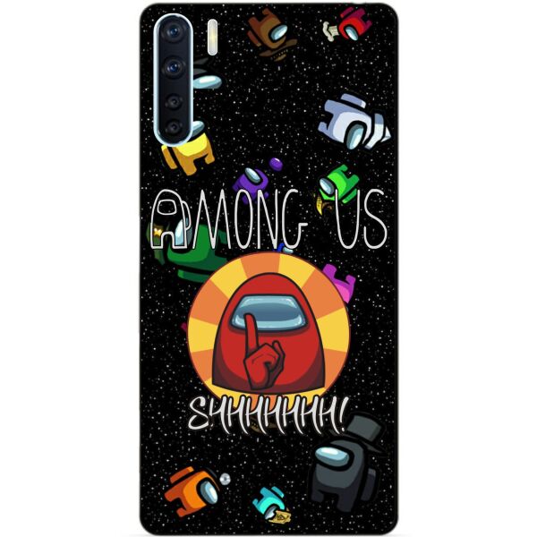 

Силиконовый бампер чехол Candy для Oppo A91 с рисунком Among Us