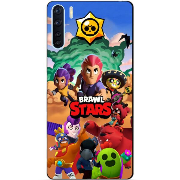 

Силиконовый бампер чехол Candy для Oppo A91 с рисунком Brawl Stars