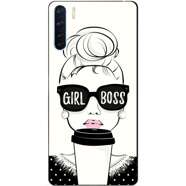 

Силиконовый бампер чехол Candy для Oppo A91 с рисунком Girl Boss