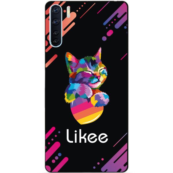 

Силиконовый бампер чехол Candy для Oppo A91 с рисунком Likee