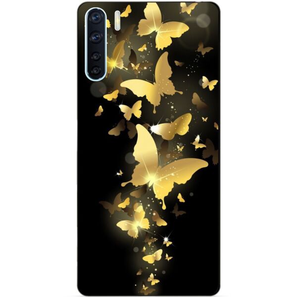 

Силиконовый бампер чехол Candy для Oppo A91 с рисунком Золотые Бабочки