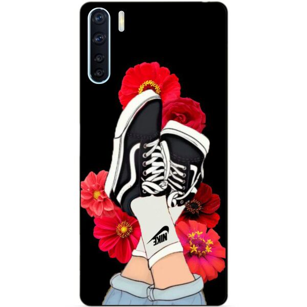 

Силиконовый бампер чехол Candy для Oppo A91 с рисунком Кеды