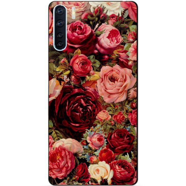 

Силиконовый бампер чехол Candy для Oppo A91 с рисунком Красные Розы