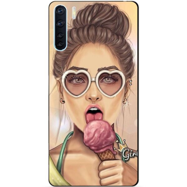 

Силиконовый бампер чехол Candy для Oppo A91 с рисунком Мороженое