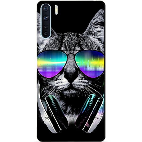 

Силиконовый бампер чехол Candy для Oppo A91 с рисунком Музыкальный кот