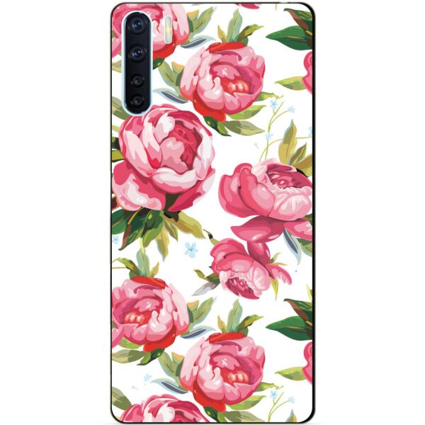 

Силиконовый бампер чехол Candy для Oppo A91 с рисунком Пионы