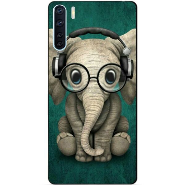 

Силиконовый бампер чехол Candy для Oppo A91 с рисунком Слоник