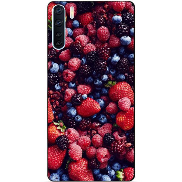 

Силиконовый бампер чехол Candy для Oppo A91 с рисунком Ягоды
