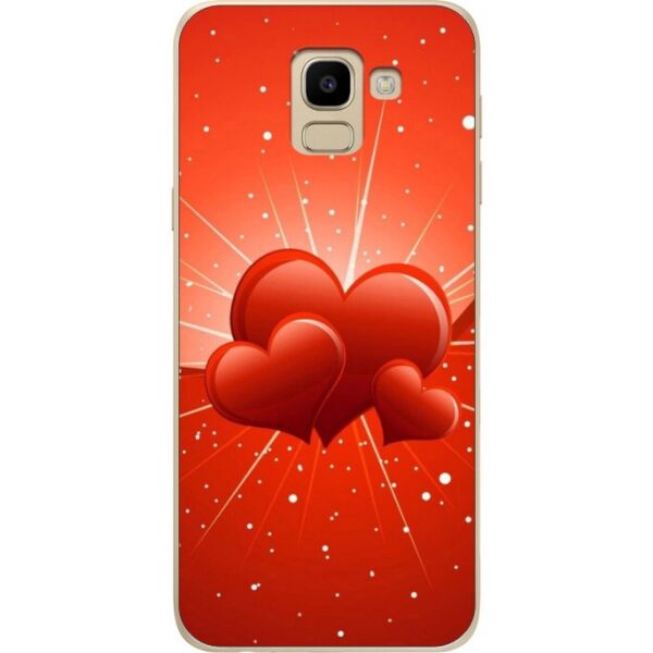 

Силиконовый чехол Candy для Samsung J6 2018 Galaxy J600 с рисунком Сердечки