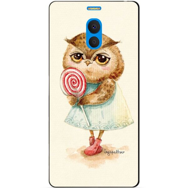 

Чехол силиконовый Candy для Meizu M6 Note с рисунком Сова с леденцом