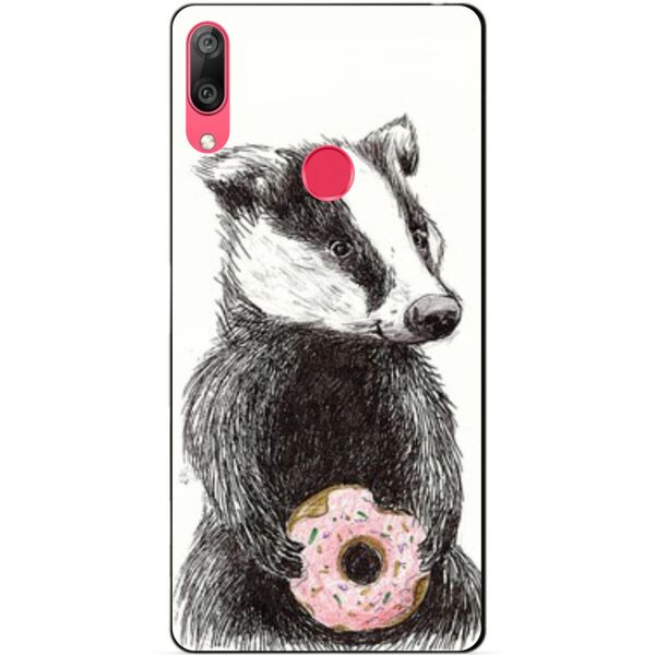 

Силиконовый бампер Candy для Huawei Y7 2019 с рисунком Барсук