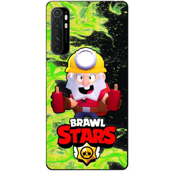 

Силиконовый бампер чехол Candy для Xiaomi Mi Note 10 Lite с Героем Бравл Старс Динамайк