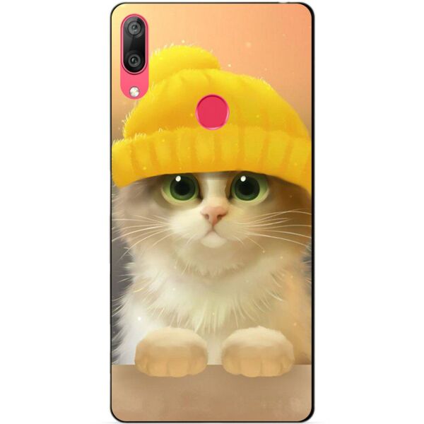

Силиконовый бампер Candy для Huawei Y7 2019 с рисунком Котик в шапке