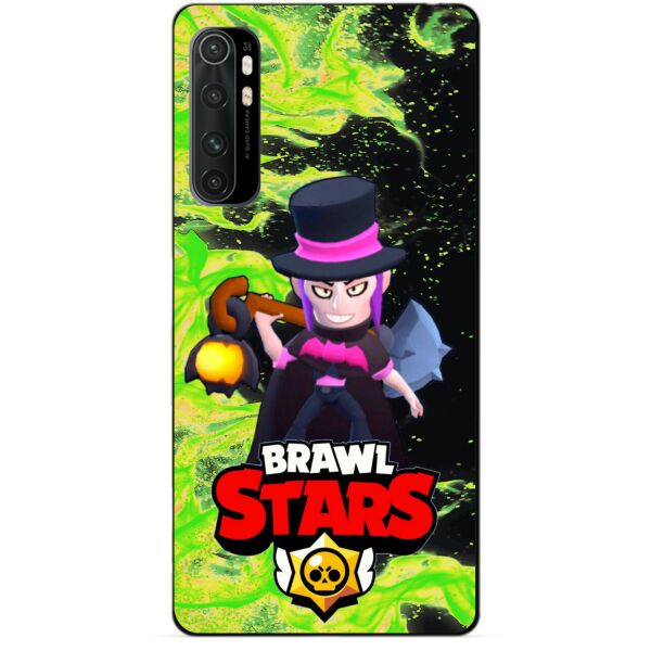 

Силиконовый бампер чехол Candy для Xiaomi Mi Note 10 Lite с Героем Бравл Старс Мортис