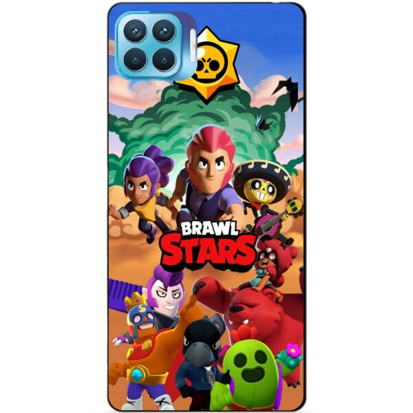 

Силиконовый бампер чехол Candy для Oppo Reno 4 Lite с рисунком Brawl Stars