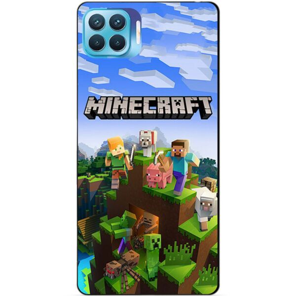 

Силиконовый бампер чехол Candy для Oppo Reno 4 Lite с рисунком Minecraft