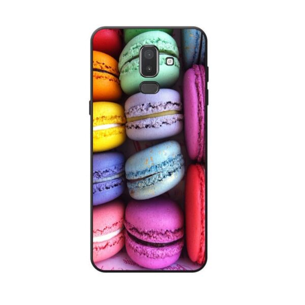 

Силиконовый чехол Candy для Samsung J8 Galaxy J810 с рисунком Макаруны