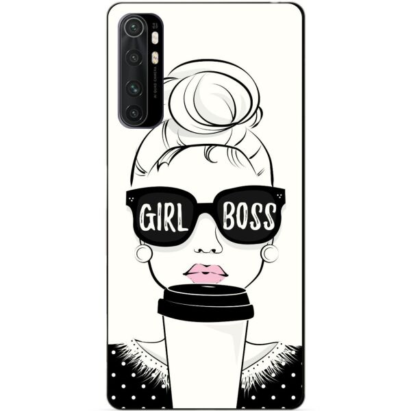 

Силиконовый бампер чехол Candy для Xiaomi Mi Note 10 Lite с рисунком Girl Boss
