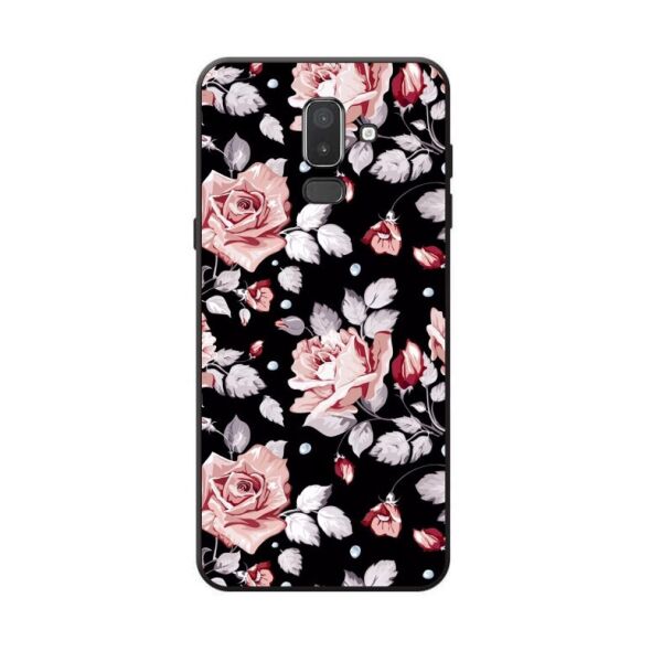 

Силиконовый чехол Candy для Samsung J8 Galaxy J810 с рисунком Розы на черном