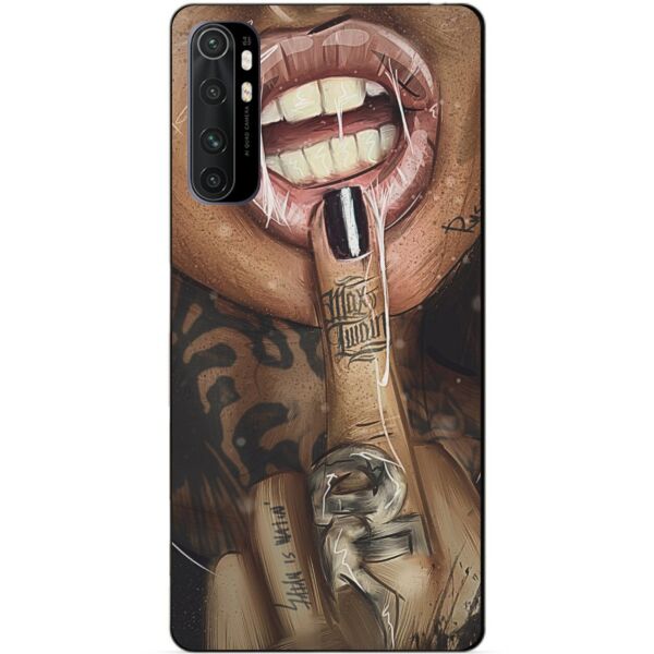 

Силиконовый бампер чехол Candy для Xiaomi Mi Note 10 Lite с рисунком Swag
