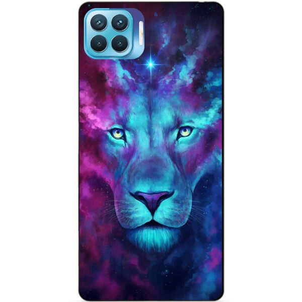 

Силиконовый бампер чехол Candy для Oppo Reno 4 Lite с рисунком Космический Лев