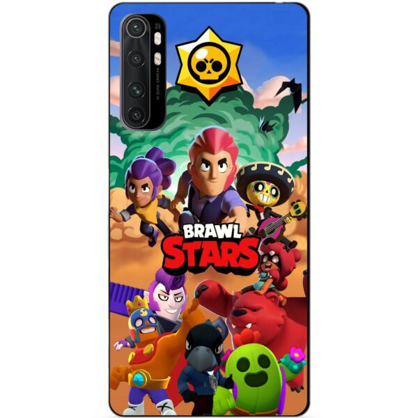 

Силиконовый бампер чехол Candy для Xiaomi Mi Note 10 Lite с рисунком Бравл Старс