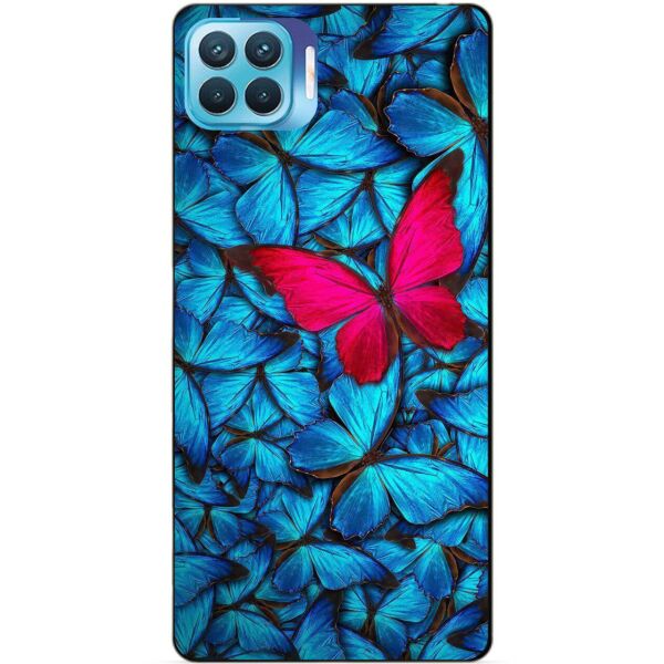 

Силиконовый бампер чехол Candy для Oppo Reno 4 Lite с рисунком Мотыльки