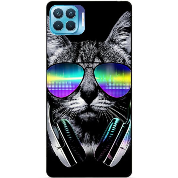 

Силиконовый бампер чехол Candy для Oppo Reno 4 Lite с рисунком Музыкальный кот