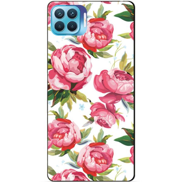 

Силиконовый бампер чехол Candy для Oppo Reno 4 Lite с рисунком Пионы